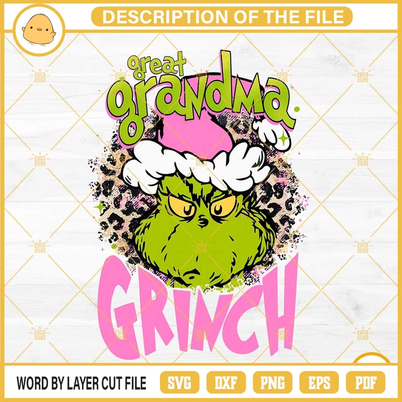 Pink Great Grandma Grinch PNG File Designs.jpg