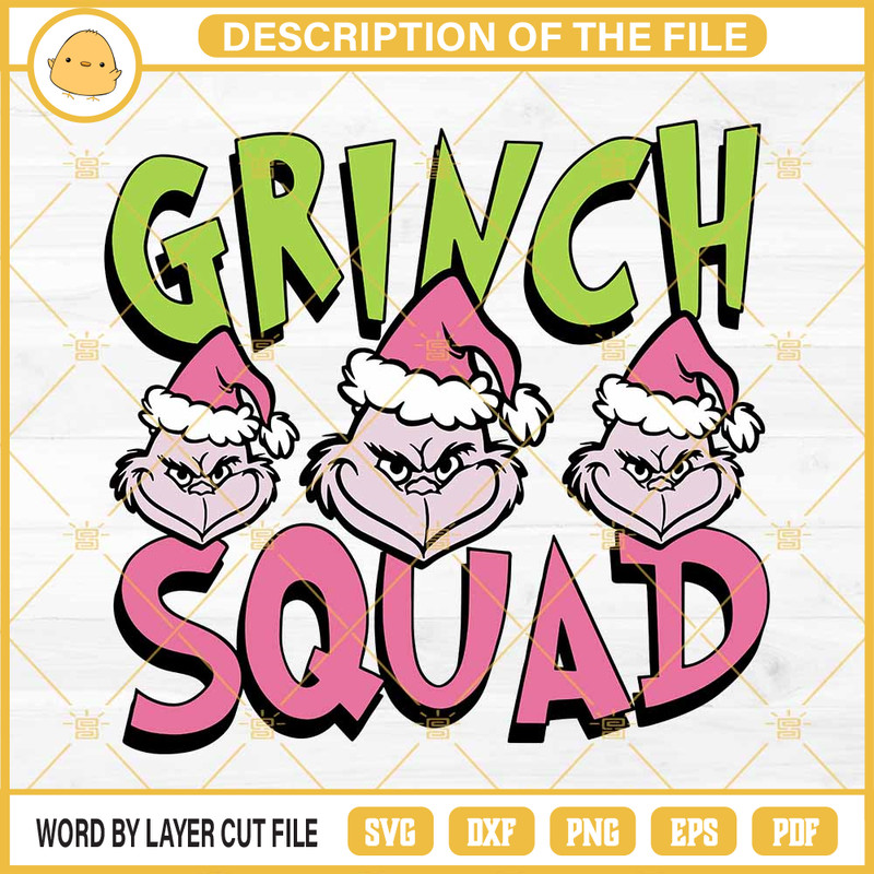 Pink Grinch Squad SVG, Grinch Barbie Santa Hat SVG.jpg