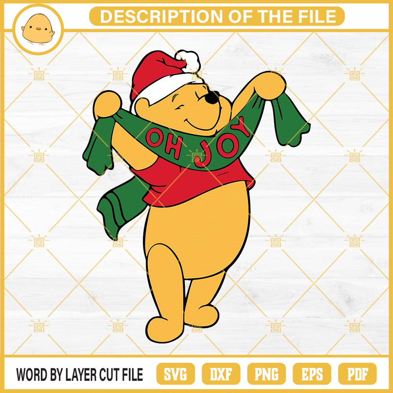 Pooh Santa Claus Oh Joy SVG, Pooh Disney Christmas SVG.jpg
