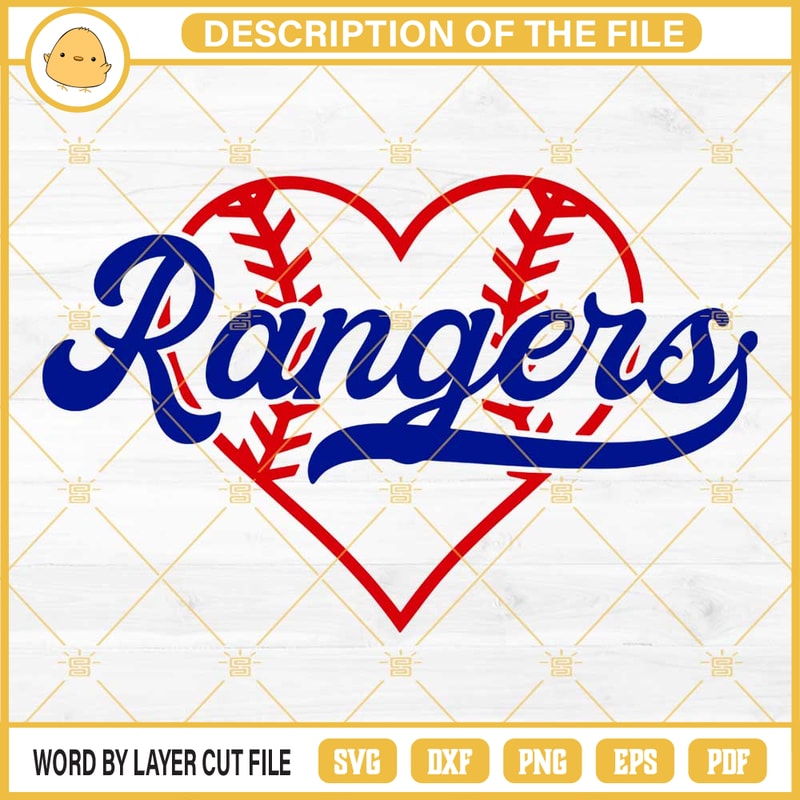 Ranger Heart Baseball SVG, Texas Rangers SVG PNG DXF EPS.jpg