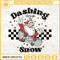 Santa Claus Dashing Through The Snow SVG, Santa Claus Skateboard SVG PNG DXF EPS.jpg