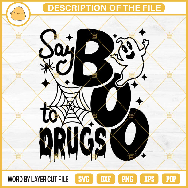 Say Boo To Drugs SVG, Red Ribbon Week Halloween SVG PNG DXF EPS.jpg