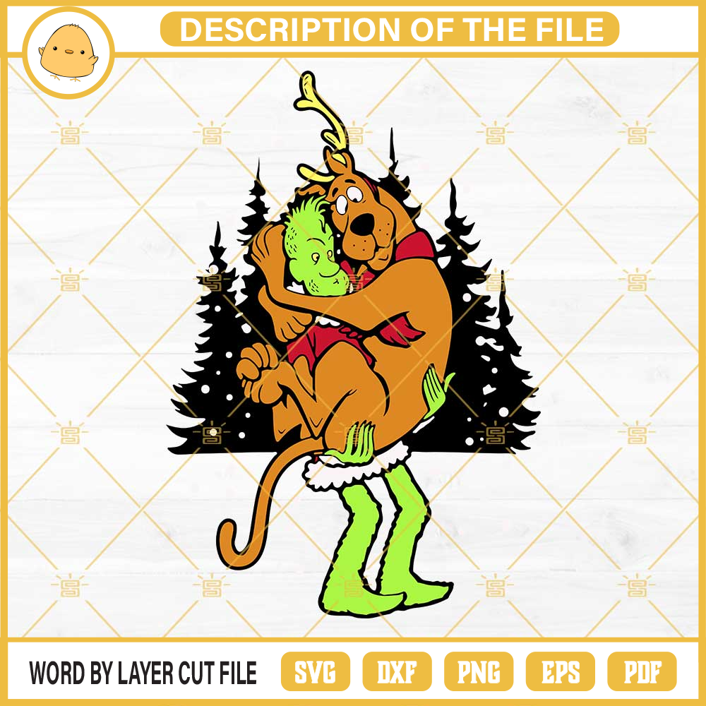 Shaggy Rogers And Scooby-Doo Grinch Christmas SVG PNG DXF EPS.jpg