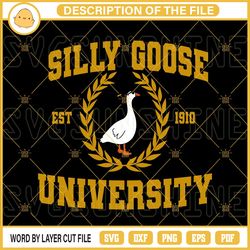 silly goose svg, silly goose est 1910 university svg png files1286