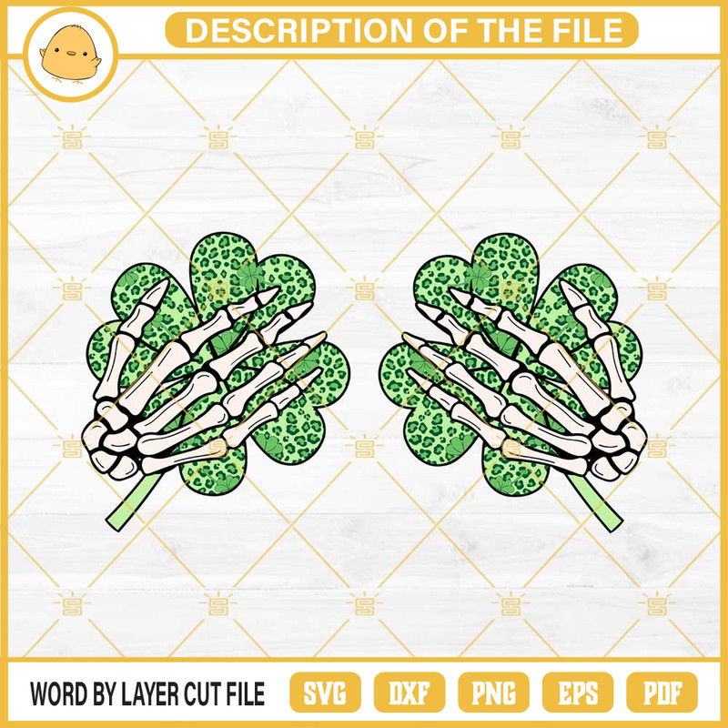 Skeleton Hands Over Boobs St Patrick's Day SVG, Irish Funny SVG PNG EPS DXF File.jpg