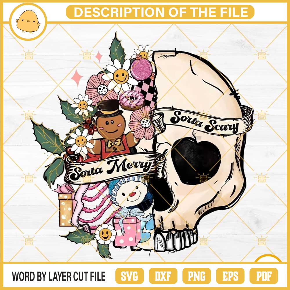 Skull Sorta Scary Sorta Merry Christmas PNG File Designs.jpg