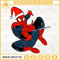 Spider Man Christmas Hat SVG, Spider Man Merry Christmas SVG PNG EPS DXF.jpg