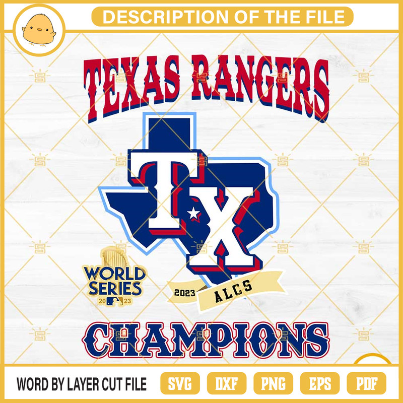 Texas Rangers ALCS TX Champions 2023 PNG, Texas Rangers World Series Champions PNG File Designs.jpg