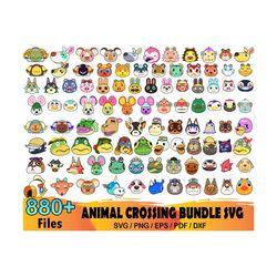 880 animal crossing svg bundle, animal crossing svg, game svg