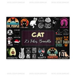 25 files cat bundle svg, cat svg, cat vector, cat clipart
