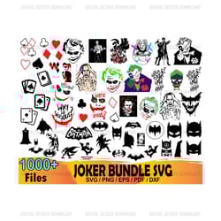 1000 joker bundle svg, joker svg, harley quinn svg