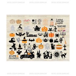 halloween mega bundle svg, instant download, halloween witch, halloween ghost, halloween vector, halloween clipart, happ