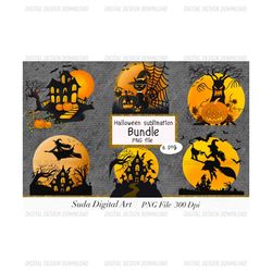 halloween bundle sublimation, halloween bundle png, halloween sublimation designs, haunted house png designs, haunted ho