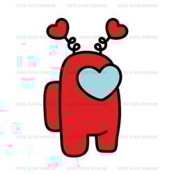 valentine red impostor svg, valentine svg, among us svg, impostor svg, red impostor svg, valentine impostor, valentine a