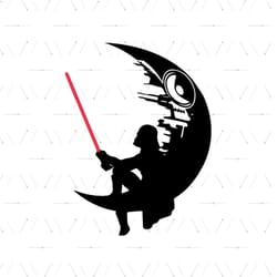 darth vader on the moon svg, darth vader clipart, star wars movie svg, star wars cricut, star wars design, silhouette
