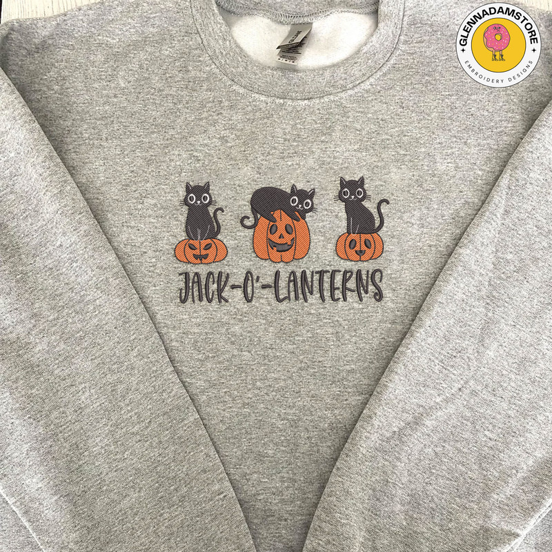Black Cat Embroidery Design, Pumpkin Halloween Embroidery Machine File, Pumpkin Lanterns Cats Embroidery Design - Copy.jpg