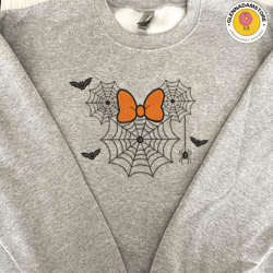 cartoon mouse spider web embroidery design, happy halloween embroidery design, fall season ghost embroidery file, creepy