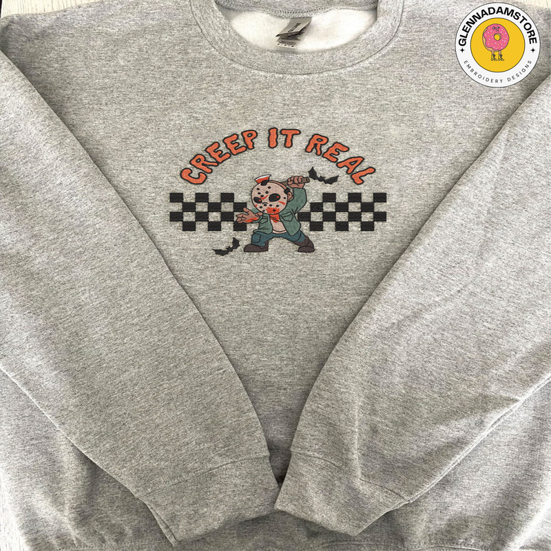 Creep It Real Embroidery Design, Pumpkin Embroidery Design, Retro Halloween Embroidery Design, Horror Movie Embroidery Design, Halloween Embroidery Design 2.jpg