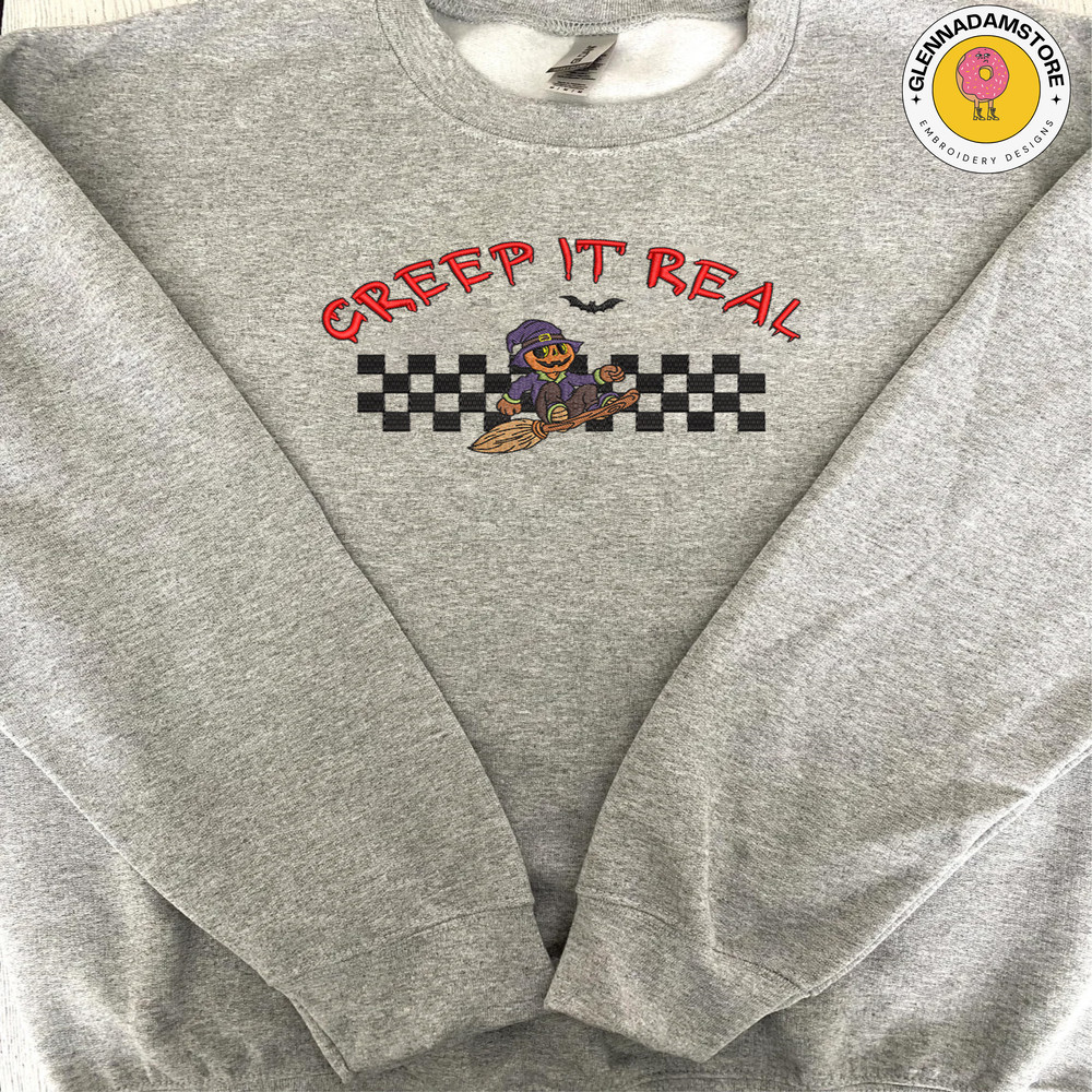 Creep It Real Embroidery, Halloween Embroidery Designs, Spooky Retro Embroidery, Retro Halloween.jpg