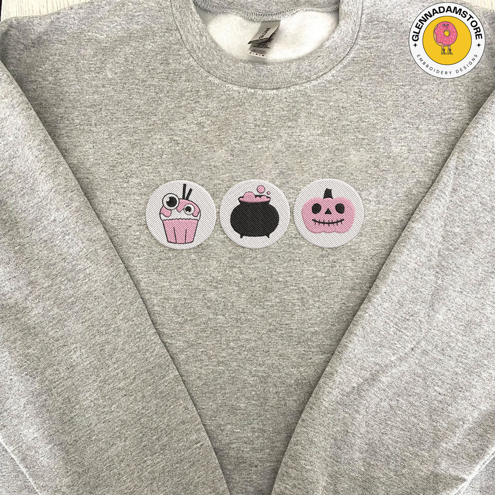 Cute Pink Sugar Cookies Embroidery Machine Design, Stay Spooky Embroidery Design, Halloween Spooky Vibes Embroidery File.jpg