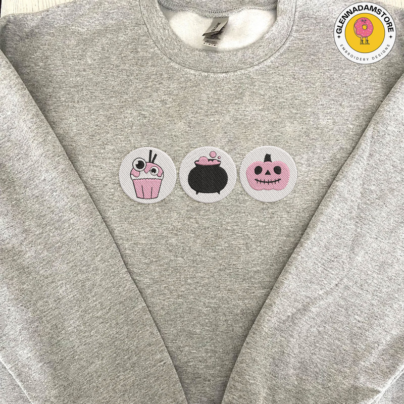 Cute Pink Sugar Cookies Embroidery Machine Design, Stay Spooky Embroidery Design, Halloween Spooky Vibes Embroidery File.jpg
