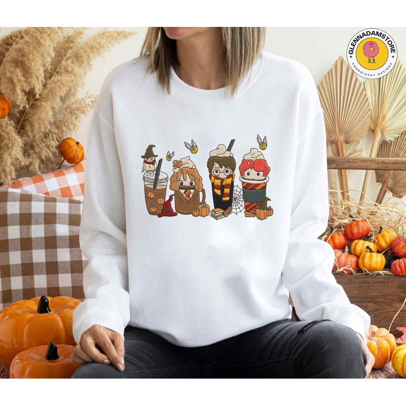 Famous Movie Coffee Embroidery File, Halloween Movie Drink Embroidery File, Halloween Coffee Embroidery Design.jpg