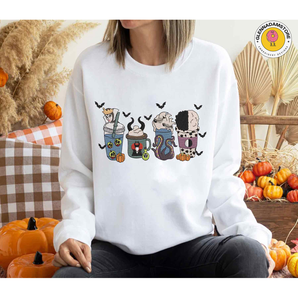 Famous Witch Embroidery File, Movie Drinks Embroidery Design, Halloween Coffee Embroidery File.jpg
