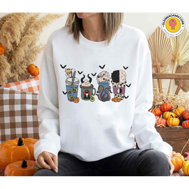 Famous Witch Embroidery File, Movie Drinks Embroidery Design, Halloween Coffee Embroidery File.jpg