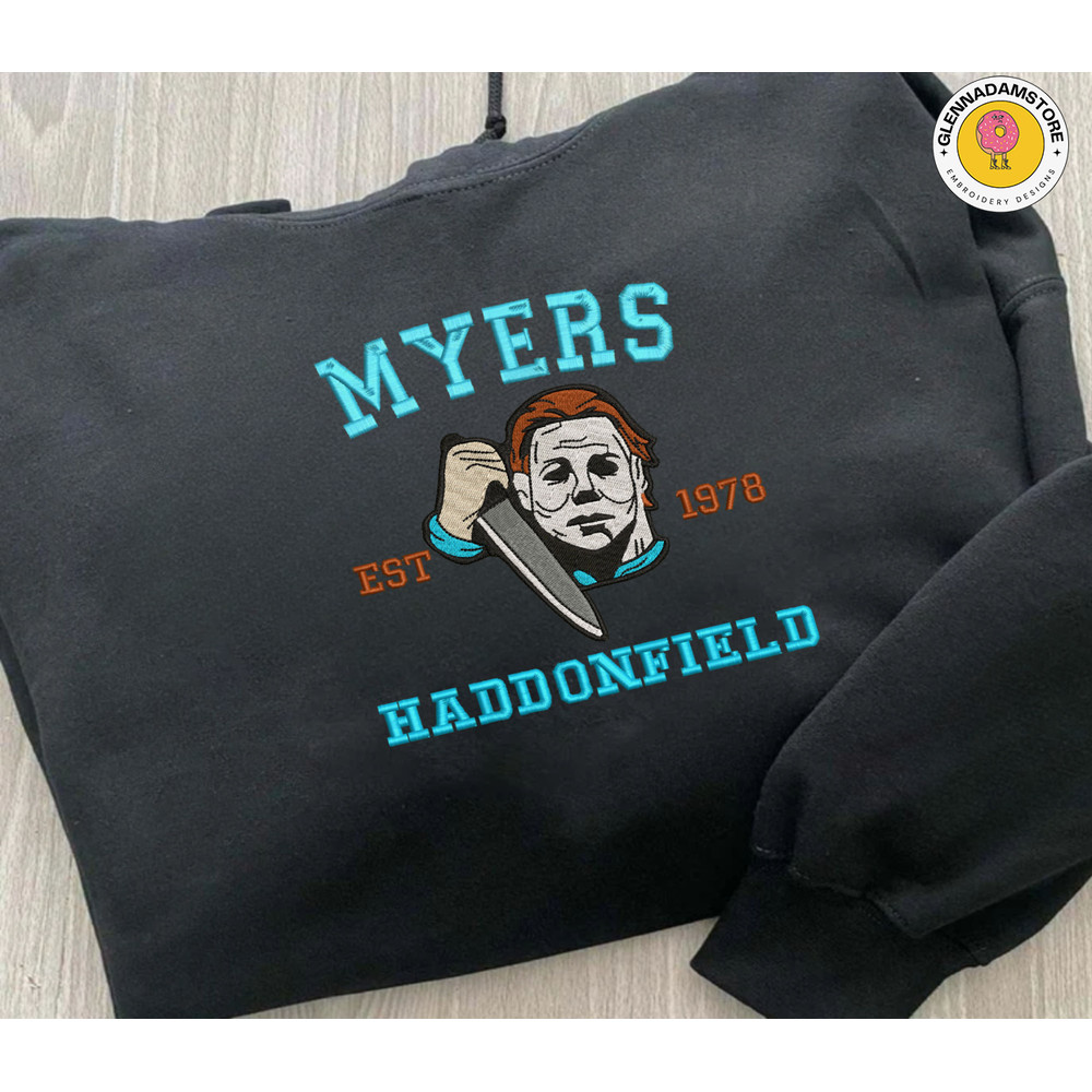 Haddonfield Embroidery, Halloween Embroidery, Retro Halloween Embroidery, Horror Fans, Micheal Embroidery, Halloween Film Embroidery.jpg