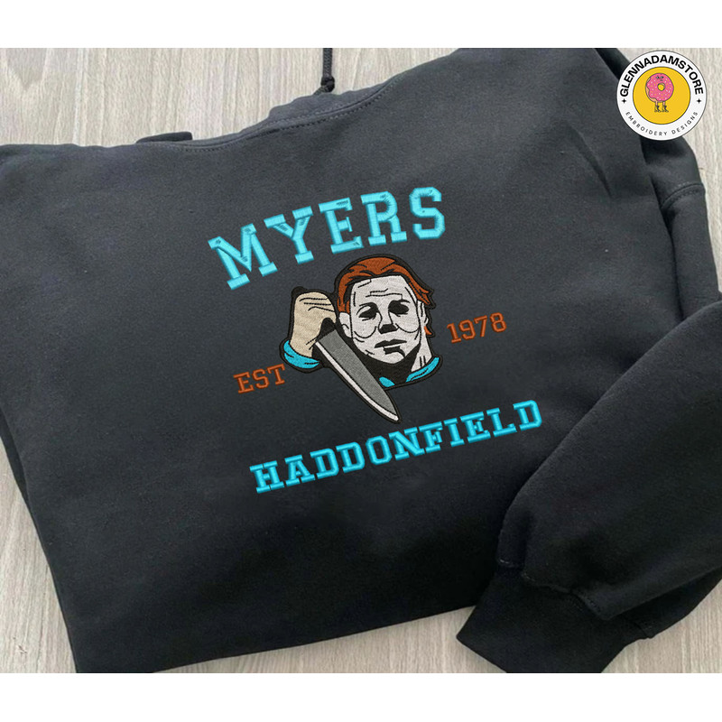 Haddonfield Embroidery, Halloween Embroidery, Retro Halloween Embroidery, Horror Fans, Micheal Embroidery, Halloween Film Embroidery.jpg