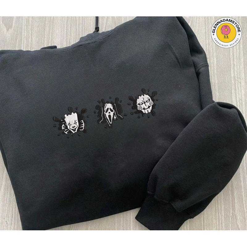 Halloween Movie Embroidery Machine Design, Horror Characters Embroidery Design, Ghouls Gang Embroidery Design.jpg