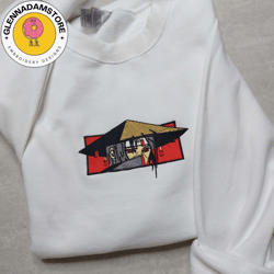 itachi embroidered sweatshirt, naruto anime embroidered sweatshirt, custom anime embroidered crewneck, anime embroidered