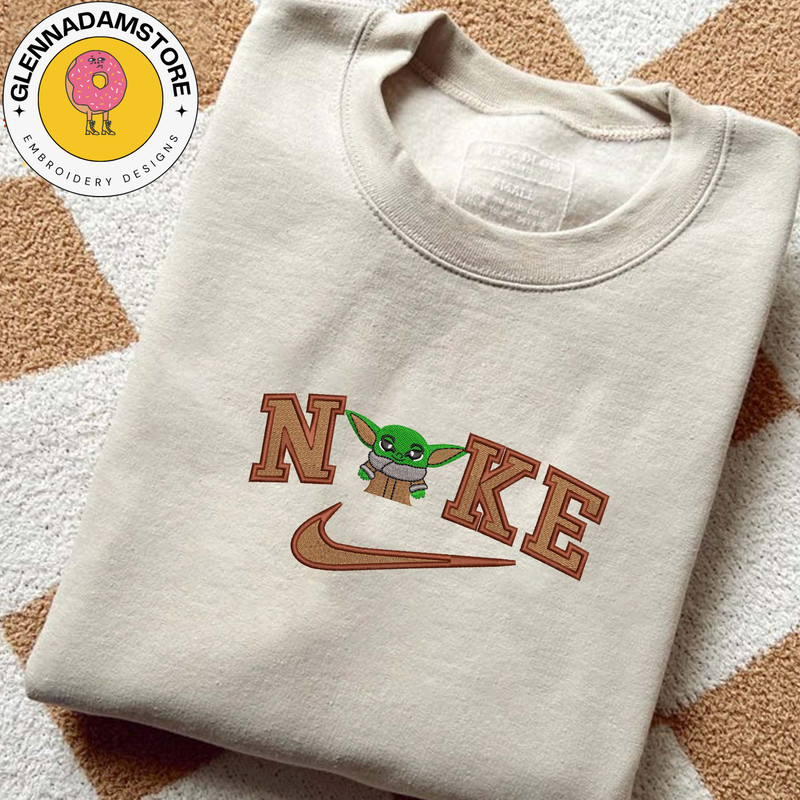 NIKE x Baby Yoda Embroidered Sweatshirt, Brand Embroidered Sweatshirt, Brand Embroidered Crewneck, Brand Embroidered Hoo.jpg
