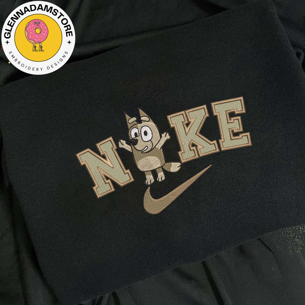 NIKE x Bluey Dog Embroidered Sweatshirt, Inspired Brand Embroidered Sweatshirt, Brand Embroidered Crewneck, Brand Embroi 1.jpg