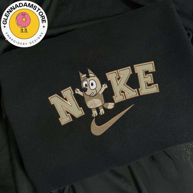 NIKE x Bluey Dog Embroidered Sweatshirt, Inspired Brand Embroidered Sweatshirt, Brand Embroidered Crewneck, Brand Embroi 1.jpg