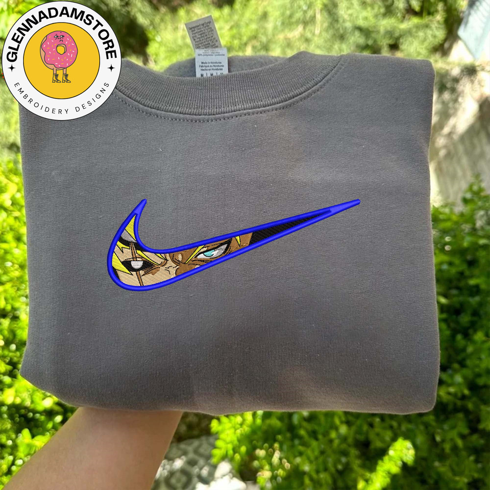 NIKE X Boruto Embroidered Sweatshirt, Naruto Inspired Anime Embroidered Sweatshirt, Anime Embroidered Crewneck, Anime Em.jpg