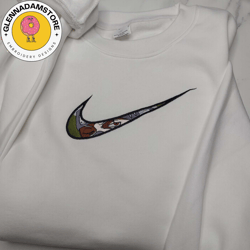 nike x kakashi embroidered sweatshirt , naruto anime embroidered sweatshirt, anime custom embroidered crewneck, embroide