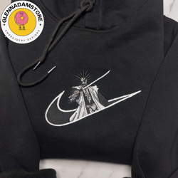 nike x kenpachi embroidered sweatshirt, bleach anime embroidered sweatshirt, inspired anime embroidered crewneck, anime