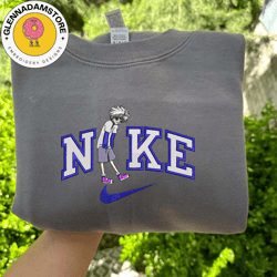 nike x killua embroidered sweatshirt, hunter x hunter anime embroidered sweatshirt, custom anime embroidered crewneck, a