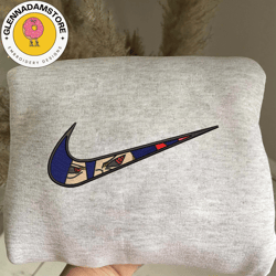 nike x madara embroidered sweatshirt, naruto anime embroidered sweatshirt, custom anime embroidered crewneck, anime gift