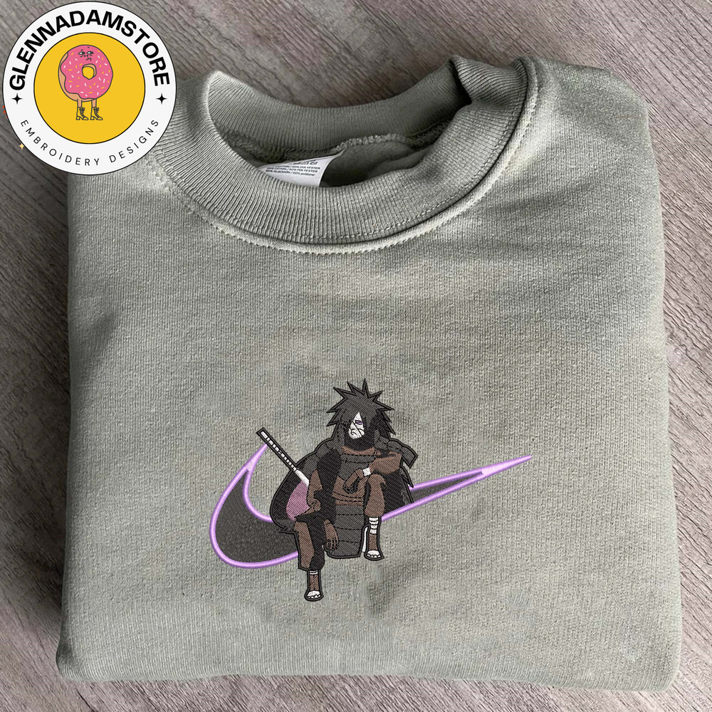 NIKE X Madara Embroidered Sweatshirt, Naruto Anime Embroidered Sweatshirt, Custom Anime Embroidered Crewneck, Best Shirt.jpg