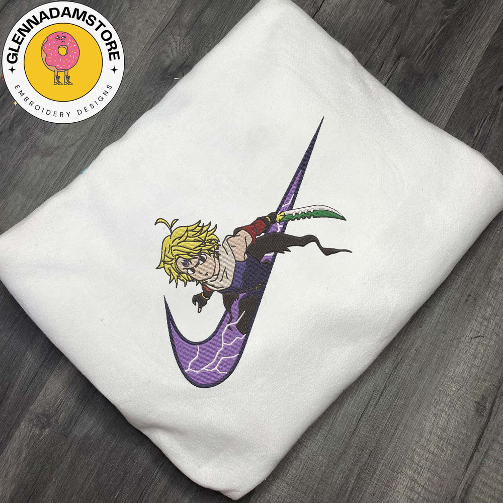 NIKE x Meliodas Embroidered Sweatshirt, The Seven Deadly Sins Anime Embroidered Sweatshirt, Custom Anime Embroidered Cre.jpg