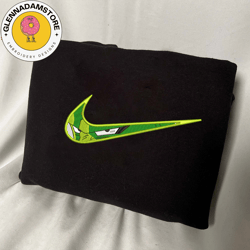 nike x piccolo embroidered sweatshirt, dragon ball anime embroidered sweatshirt, custom anime embroidered crewneck, best