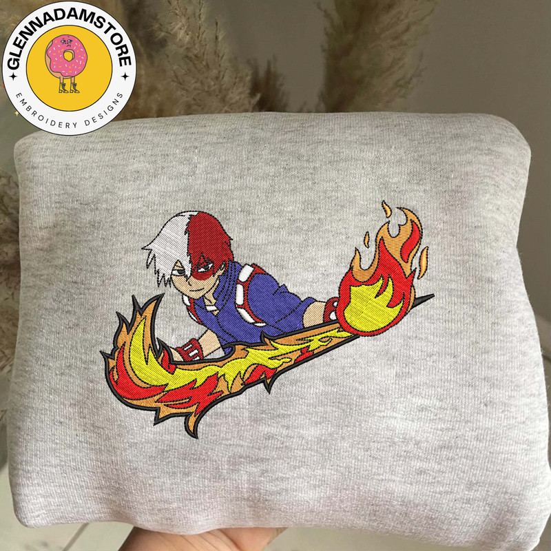 NIKE X Shoto Embroidered Sweatshirt, My Hero Academia Anime Embroidered Sweatshirt, Custom Anime Embroidered Crewneck, A.jpg
