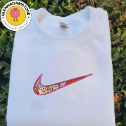 nike x son goku embroidered sweatshirt, dragon ball anime embroidered sweatshirt, anime embroidered hoodie, anime sweats