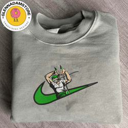 nike x zoro embroidered sweatshirt, one piece anime embroidered sweatshirt, anime embroidered crewneck, best-selling cus