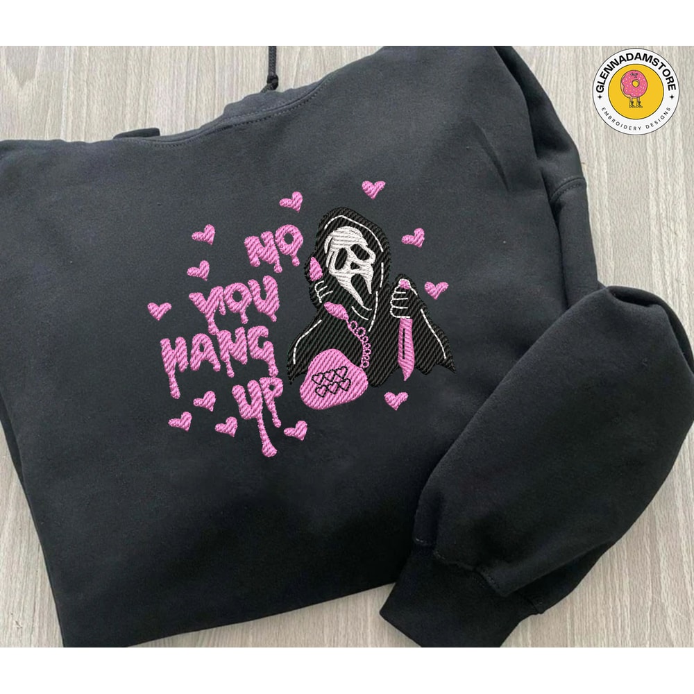 No Your Hang Up Embroidery Design, Happy Halloween Embroidery File, Scream Ghost Embroidery File, Creepy Spooky Machine Embroidery Design, Instant Dowload.jpg