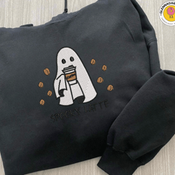 spooky halloween embroidery file, coffee spooky embroidery design, stay spooky embroidery machine file, embroidery file