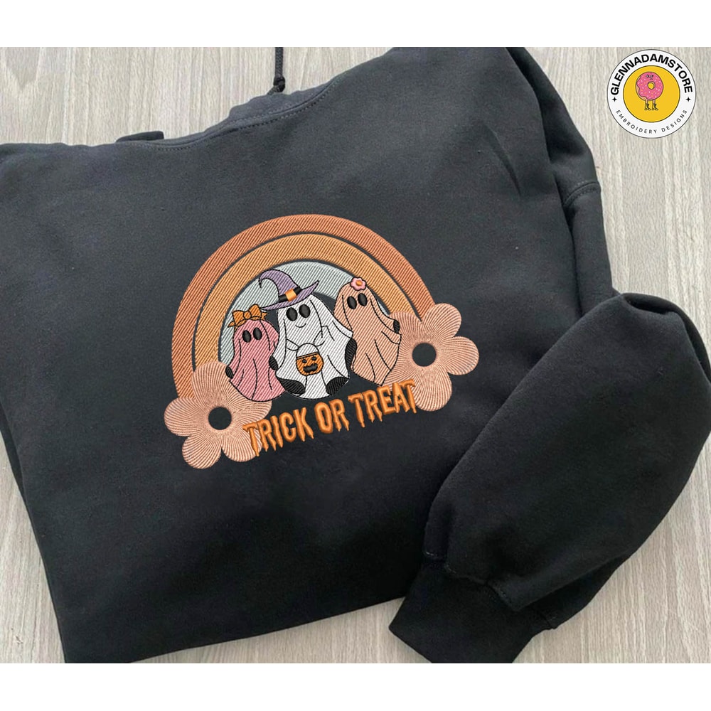 Spooky Halloween Embroidery File, Trick Or Treat Embroidery Machine Design, Stay Spooky Embroidery Design.jpg