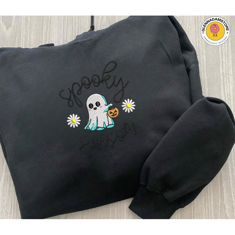 Spooky Halloween Embroidery Files, Spooky Season Embroidery Design, Spooky Vibes Embroidery Machine Design.jpg